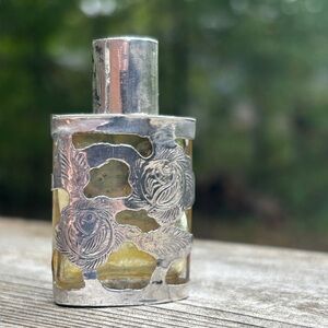 Silver Glass Decorative Mexican Bottle